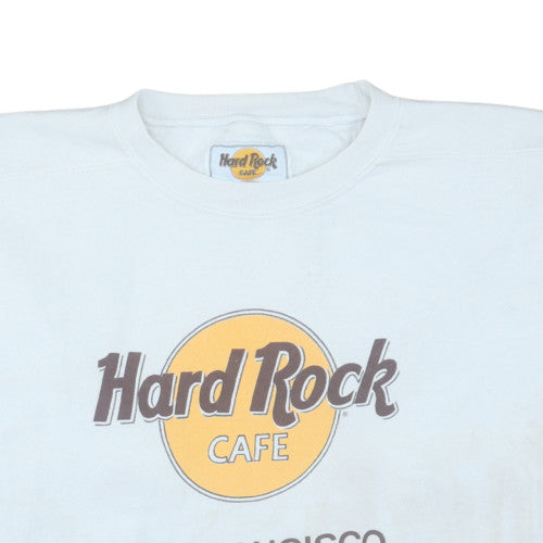Hard Rock Cafe San Francisco Men's White Large Crew Neck Sweatshirt
