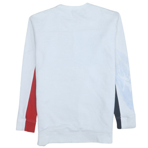 Tommy Hilfiger Men's White Red Navy Crew Neck Sweatshirt XXS