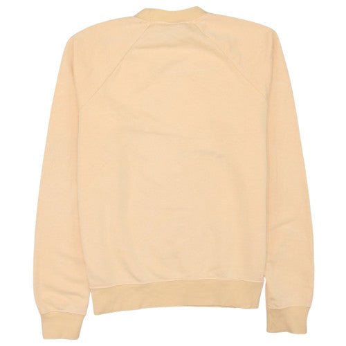 Nike Men's Beige Small Crew Neck Logo Pullover Sweatshirt
