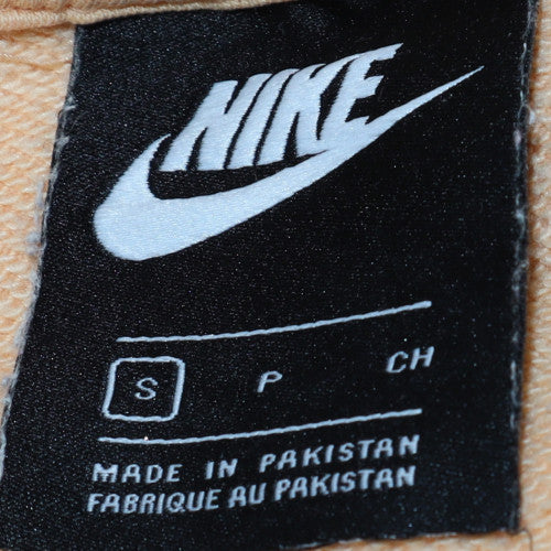 Nike Men's Beige Small Crew Neck Logo Pullover Sweatshirt