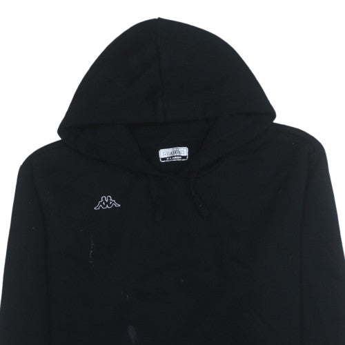 Kappa Mens Black XL Pullover Hoodie Fleece Sportswear