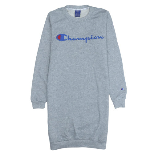 Champion Women Grey Small Long Sleeve T-Shirt Dress