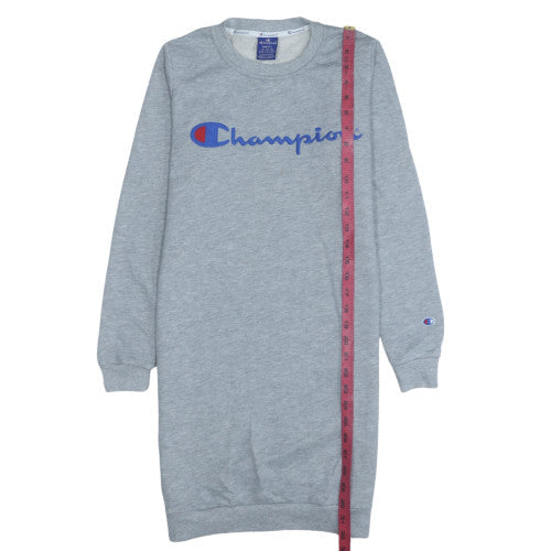 Champion Women Grey Small Long Sleeve T-Shirt Dress