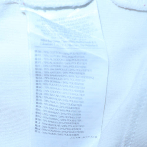 Nike Men's White S Pullover Hoodie with Logo Sleeve Print