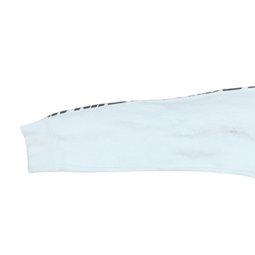 Nike Men's White S Pullover Hoodie with Logo Sleeve Print