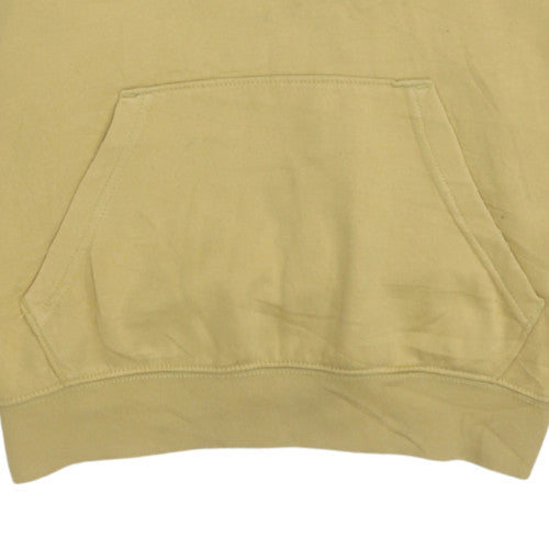 Quiksilver Men's Beige Pullover Hoodie M Logo Fleece Sweatshirt