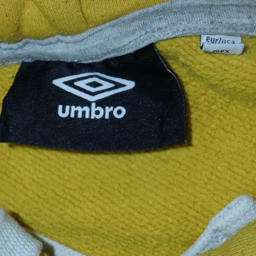 Umbro Men's Yellow Pullover Hoodie XS Sports Style