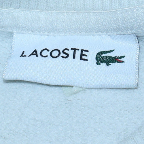 Lacoste Men's White Embroidered Logo Pullover Sweatshirt M