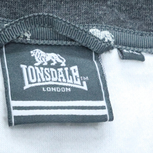 Lonsdale Men's Grey Full Zip Logo Sweatshirt 2XL Regular Fit