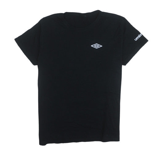 Umbro Mens Black 2XL Sports T-Shirt Crew Neck Cotton Top