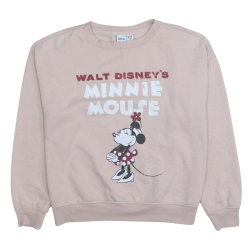 Disney Minnie Mouse Women's Beige Pullover Sweatshirt Size S