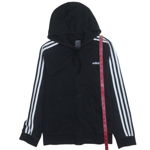 Adidas Men's Black XL Full Zip Hooded Fleece Sweatshirt
