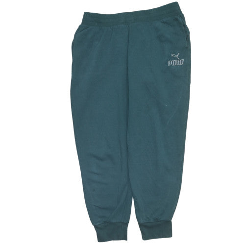 Puma Men’s Green Fleece Jogger Trousers Size L Regular Fit