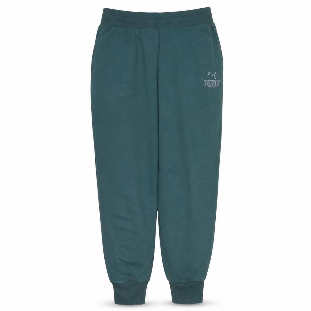 Puma Men’s Green Fleece Jogger Trousers Size L Regular Fit