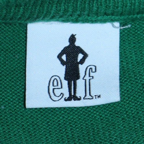 George Women’s Green Elf Christmas Jumper L Funny Pullover Knit