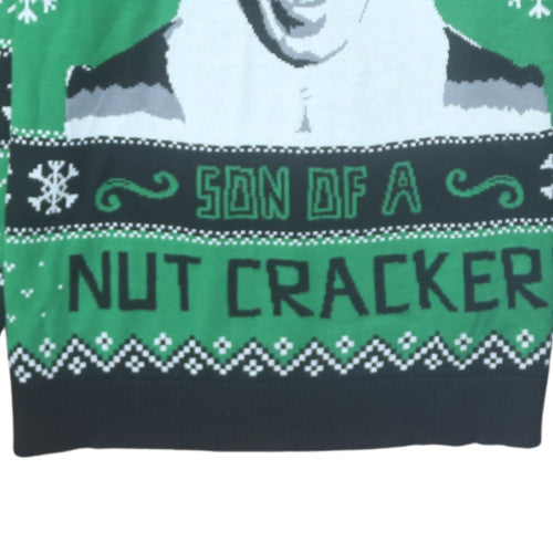 George Women’s Green Elf Christmas Jumper L Funny Pullover Knit