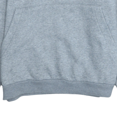 Adidas Men's Grey Pullover Hoodie L Classic 3-Stripes Style