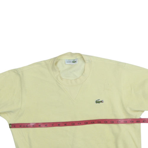 Lacoste Men's Yellow Crew Neck Cotton Fleece Sweatshirt M