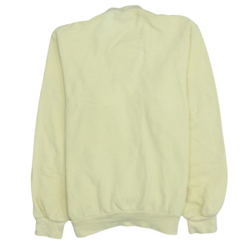Lacoste Men's Yellow Crew Neck Cotton Fleece Sweatshirt M