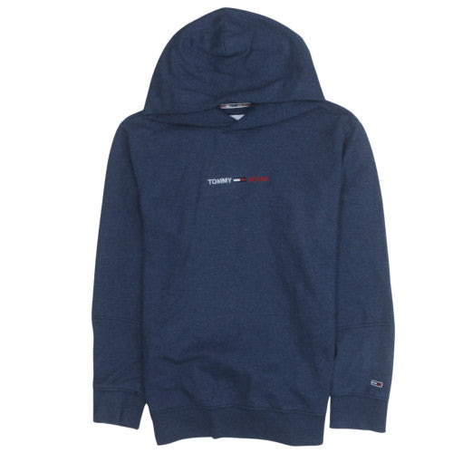 Tommy Jeans Men’s Blue Pullover Hoodie M Embroidered Logo