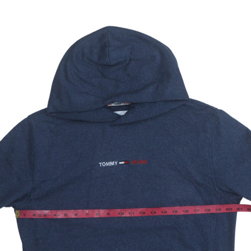 Tommy Jeans Men’s Blue Pullover Hoodie M Embroidered Logo