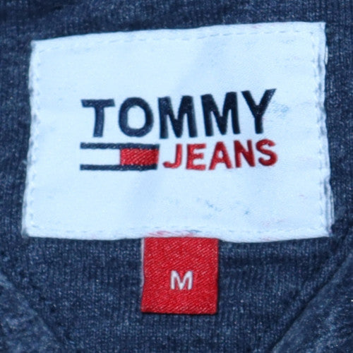 Tommy Jeans Men’s Blue Pullover Hoodie M Embroidered Logo