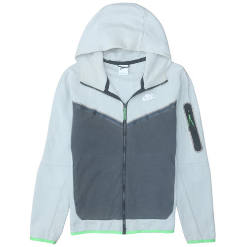 Nike Men's Grey Full Zip Sports Hoodie Size S Lightweight Fleece