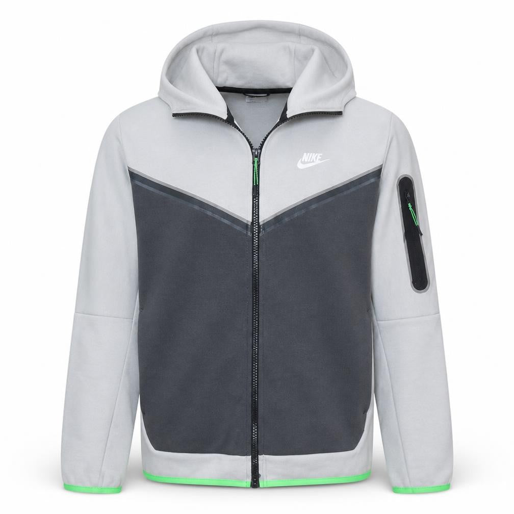 Nike Men's Grey Full Zip Sports Hoodie Size S Lightweight Fleece