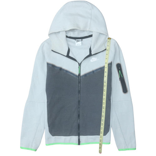 Nike Men's Grey Full Zip Sports Hoodie Size S Lightweight Fleece
