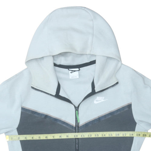 Nike Men's Grey Full Zip Sports Hoodie Size S Lightweight Fleece