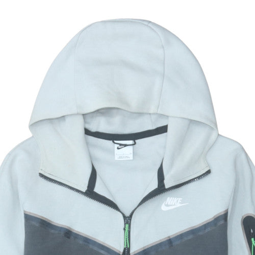 Nike Men's Grey Full Zip Sports Hoodie Size S Lightweight Fleece