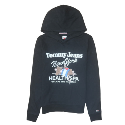 Tommy Jeans Men's Black Pullover Hoodie Size S Graphic Print Logo