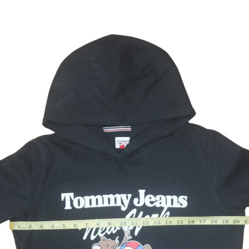 Tommy Jeans Men's Black Pullover Hoodie Size S Graphic Print Logo