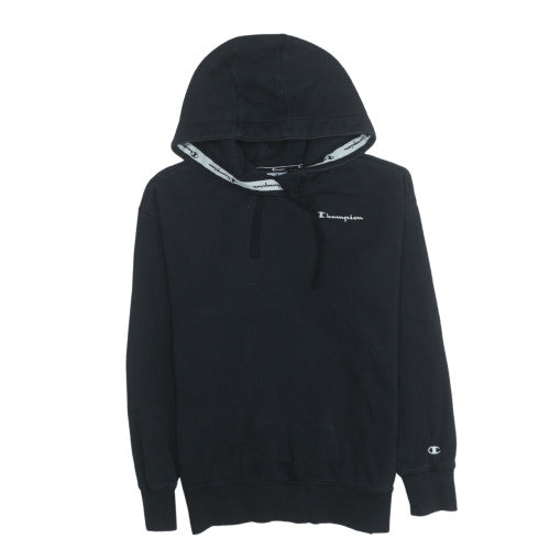 Champion Men’s Black Pullover Hoodie Small Fleece Logo Sweatshirt