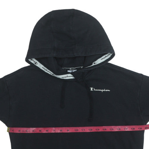 Champion Men’s Black Pullover Hoodie Small Fleece Logo Sweatshirt