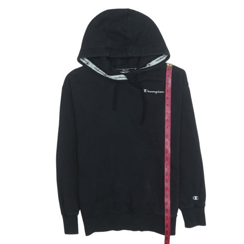Champion Men’s Black Pullover Hoodie Small Fleece Logo Sweatshirt