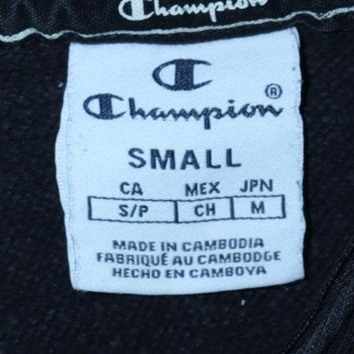Champion Men’s Black Pullover Hoodie Small Fleece Logo Sweatshirt