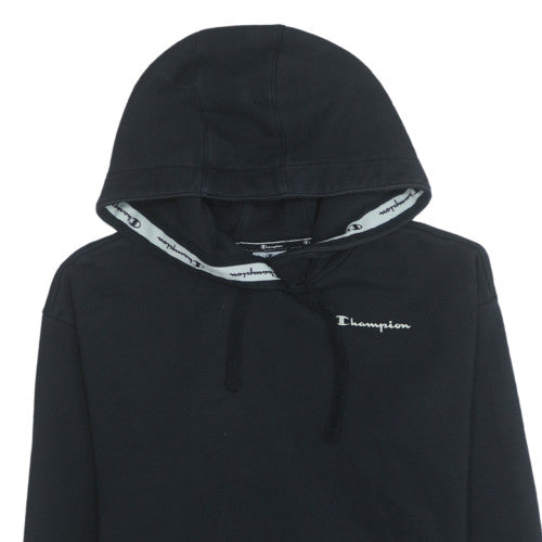 Champion Men’s Black Pullover Hoodie Small Fleece Logo Sweatshirt