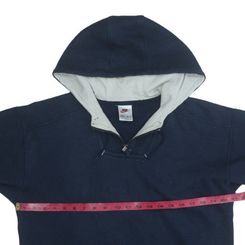 Nike Men Blue XL Pullover Fleece Hoodie with Drawstring Logo