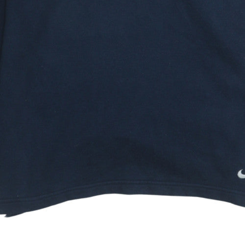 Nike Men Blue XL Pullover Fleece Hoodie with Drawstring Logo
