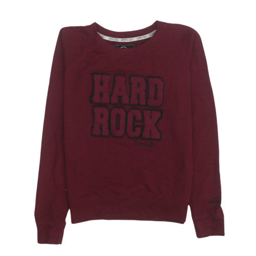 Hard Rock Cafe Men’s Red Crew Neck Pullover Sweatshirt Size L