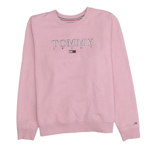 Tommy Jeans Mens Pink Crew Neck Pullover Sweatshirt Size M
