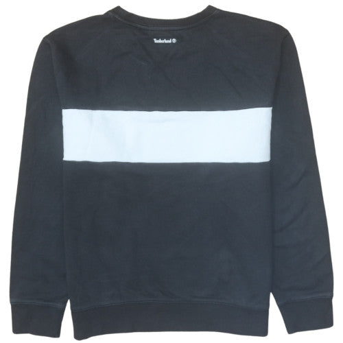Timberland Mens Black Graphic Logo Pullover Sweatshirt L