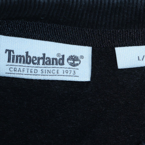 Timberland Mens Black Graphic Logo Pullover Sweatshirt L