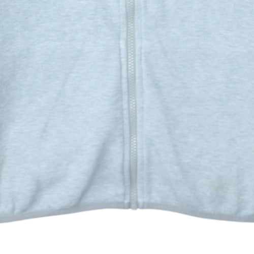 Nike Men Grey Full Zip Hoodie Size S Regular Fit Cotton Blend