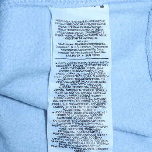 Nike Men's Blue Pullover Hoodie XS Fleece Logo Sweatshirt