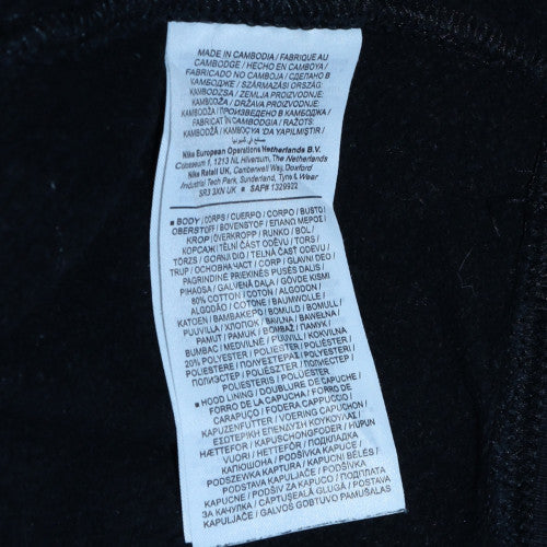 Nike Men's Black Pullover Hoodie Medium Fleece Regular Fit