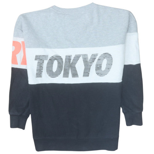 Superdry Men's Grey Crew Neck Graphic Pullover Sweatshirt XS