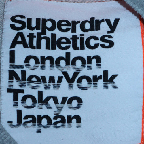 Superdry Men's Grey Crew Neck Graphic Pullover Sweatshirt XS