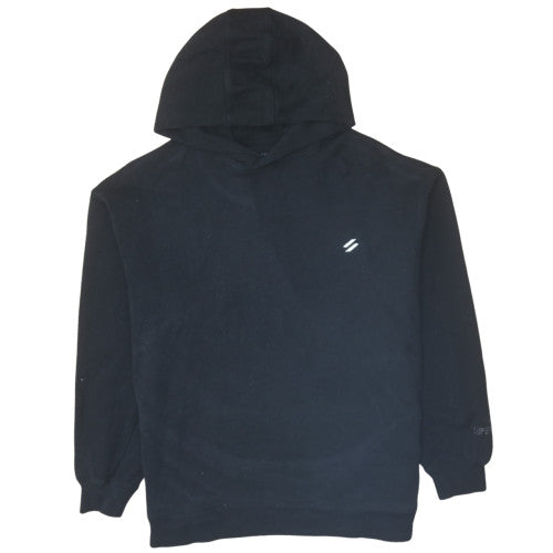 Superdry Mens Black Pullover Hoodie L Hooded Sports Sweatshirt